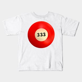 333 Angel Number Pool Ball Kids T-Shirt